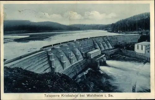 Ak Kriebstein Sachsen, Zschopau Talsperre