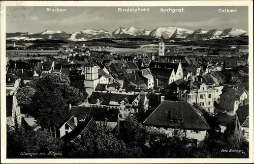 Ak Wangen im Allgäu, Panorama mit Stuiben, Rindalphorn, Hochgraf, Falken