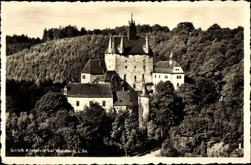 Ak Kriebstein in Sachsen, Schloss im Zschopautal