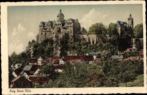 Ak Ranis in Thüringen, Burg Ranis, Panorama