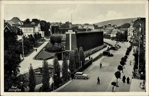 Ak Bad Salzuflen, Straßenpartie von oben gesehen, Thermalbad, Gradierwerk