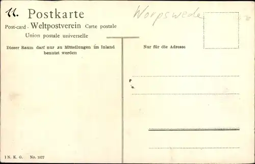 Künstler Ak Wencke, S., Worpswede in Niedersachsen, Panorama