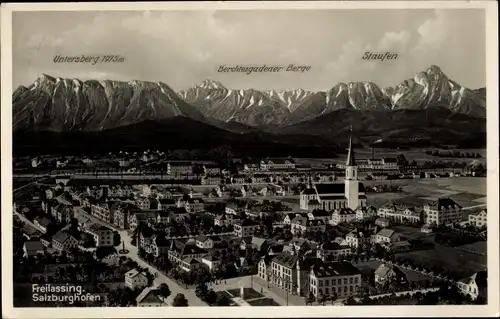 Ak Salzburghofen Freilassing in Oberbayern, Untersberg, Berchtesgadener Berge, Staufen