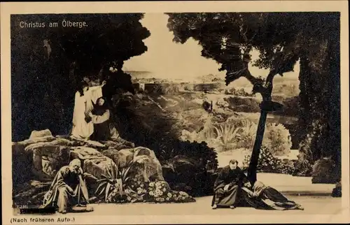 Ak Oberammergau in Oberbayern ?, Passionsspiel, Christus am Ölberge