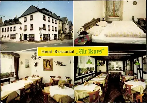 Ak Bernkastel Kues an der Mosel, Hotel-Restaurant Alt Kues, Nikolausufer 48