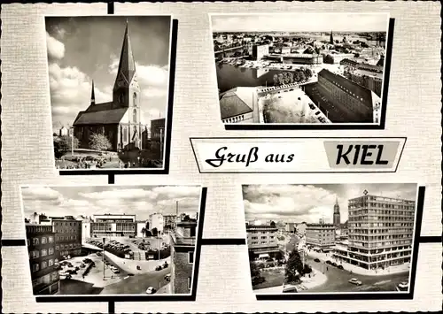Ak Kiel, Kirche, Panorama, Stadtansichten