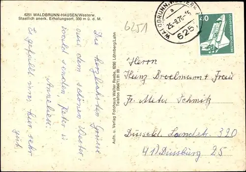 Ak Hausen Waldbrunn Westerwald, Panorama, Teilansichten