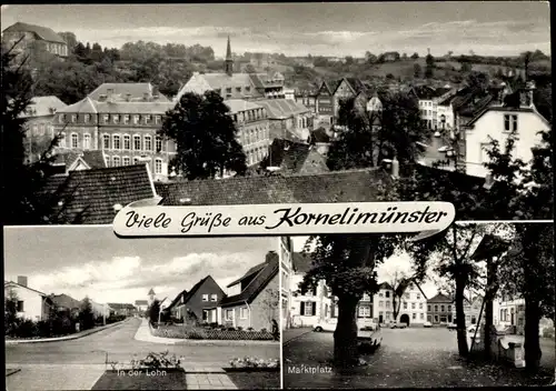 Ak Kornelimünster Aachen in Nordrhein Westfalen, In der Lohn, Marktplatz, Blick auf den Ort