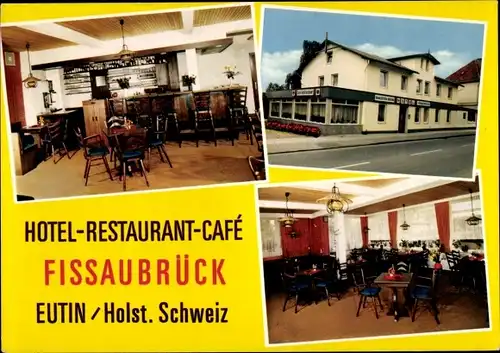 Ak Fissaubrück Eutin in Ostholstein, Hotel-Restaurant-Cafe, Inneres