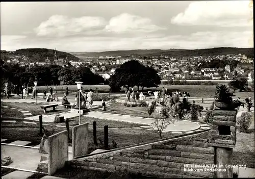 Ak Neheim Hüsten Arnsberg im Sauerland, Blick vom Rodelhaus