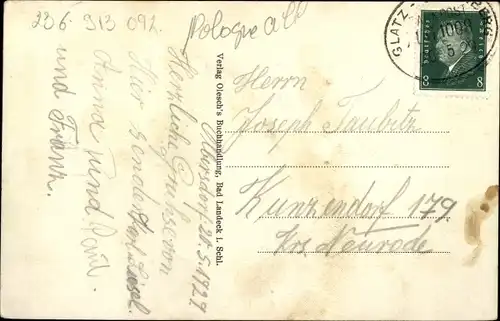 Ak Lądek Zdrój Bad Landeck Schlesien, Panorama