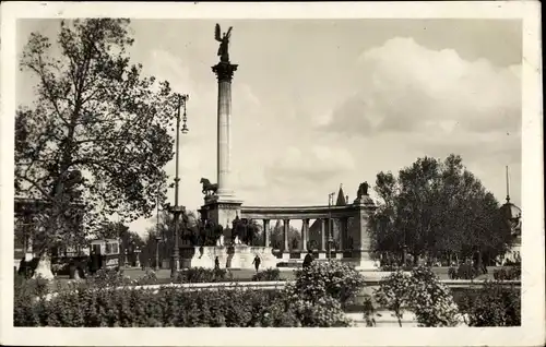 Ak Budapest Ungarn, Millenniumsdenkmal