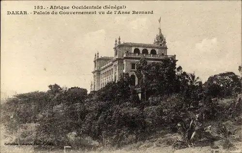 Ak Dakar Senegal, Palais du Gouvernement Général vu de l'Anse Bernard