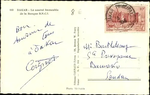 Ak Dakar Senegal, Le nouvel Immeuble de la Banque B.N.C.I.