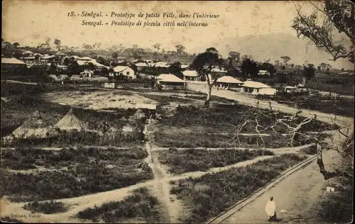 Ak Senegal, Prototype de petite Ville, dans l'interieur, Dorf