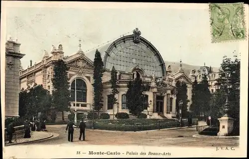 Ak Monte Carlo Monaco, Palais des Beaux Arts
