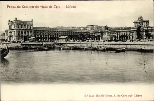 Ak Lissabon Portugal, Praca do Commerco vista do Tejo