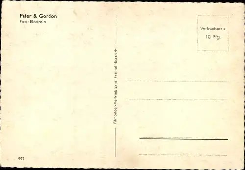 Ak Sänger Peter & Gordon, Musikband