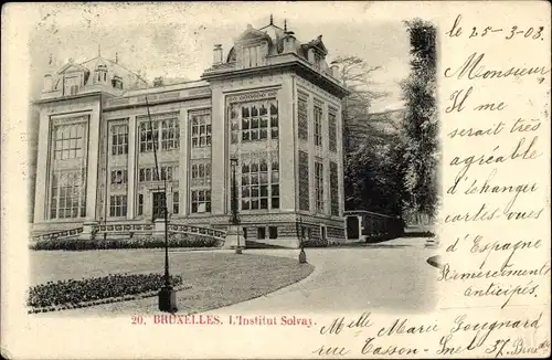 Ak Bruxelles Brüssel, L'Institut Solvay