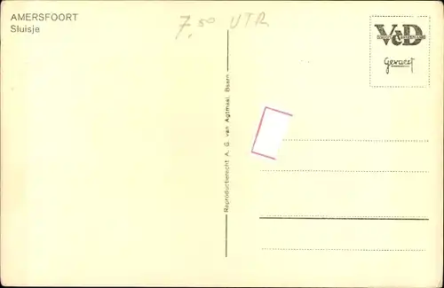 Ak Amersfoort Utrecht Niederlande, 't Sluisje
