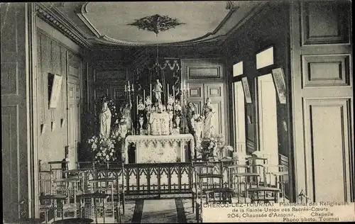 Ak Chercq-lez-Tournai, Pensionnat des Religieuses de la Sainte-Union, Chapelle