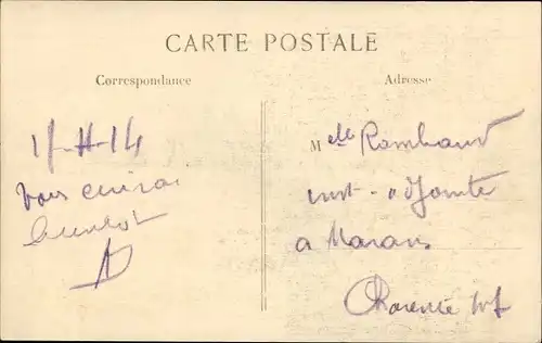 Ak Dinant Wallonien Namur, La Place St Nicolas, Kriegszerstörung I. WK