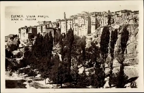 Ak Cuenca Kastilien La Mancha Spanien, Vista parcial desde el Huecar