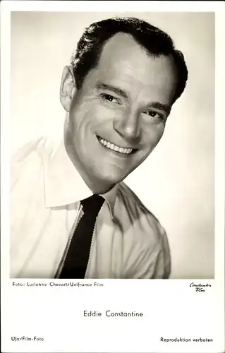 Ak Schauspieler Eddie Constantine, Portrait