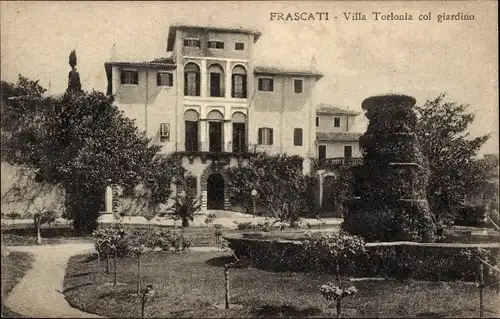 Ak Frascati Lazio, Villa Torlonia col giardino