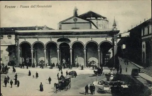 Ak Firenze Florenz Toscana, Piazza dell' Annunciata