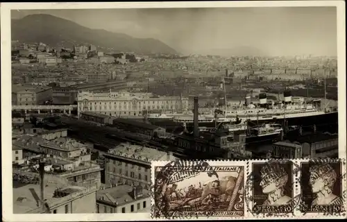 Ak Genova Genua Liguria, Panorama da Villa Rosazza