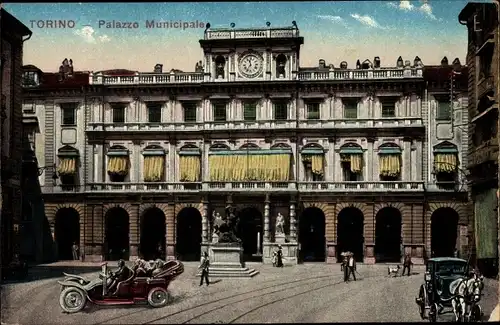 Ak Torino Turin Piemonte, Palazzo Municipale