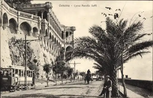 Ak Genova Genua Ligurien, Corso Aurelio Safti