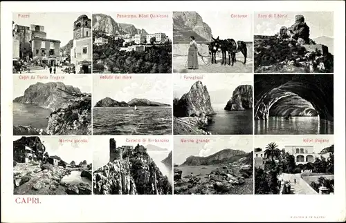 Ak Capri Neapel Campania, Pizza, Panorama, Hotels