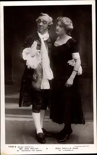 Ak Schauspieler Dan Rolyat, Phyllis Dare, Portrait