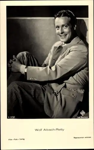 Ak Schauspieler Wolf Albach Retty, Portrait