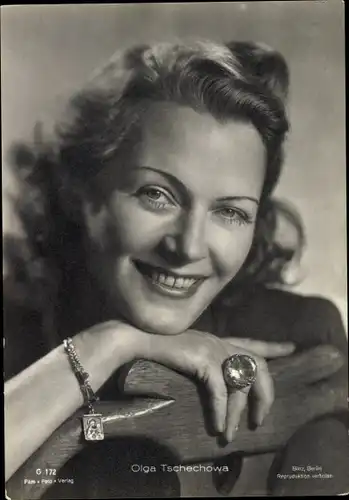 Ak Schauspielerin Olga Tschechowa, Foto Binz G 172, Portrait