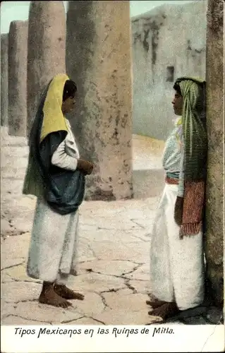 Ak Mitla Oaxaca Mexiko, Tipos Mexicanos en las Ruinas Mitla