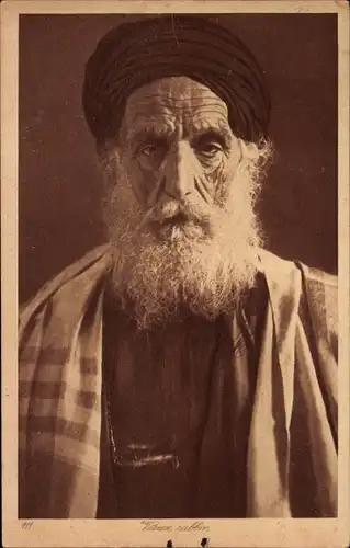 Judaika Ak Vieux Rabbin, Portrait, alter Jude