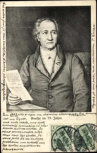 Ak Dichter und Schriftsteller Johann Wolfgang von Goethe, Portrait