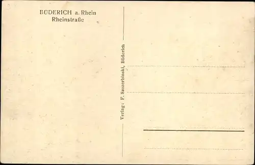 Ak Büderich Wesel am Niederrhein, Rheinstraße