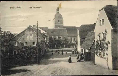 Ak Lobstädt Neukieritzsch in Sachsen, Neumarkt, Kirche