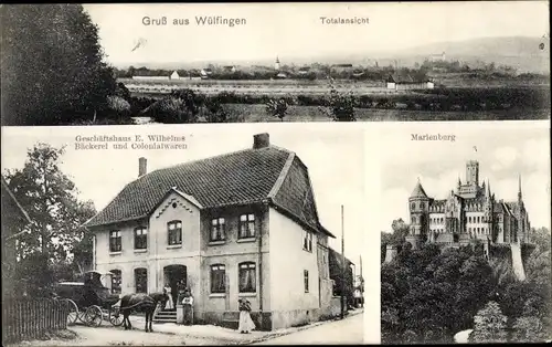Ak Wülfingen Elze in Niedersachsen, Geschäftshaus E. Wilhelms, Bäckerei, Marienburg