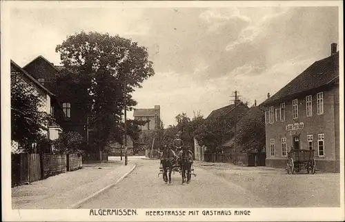 Ak Algermissen in Niedersachsen, Heerstraße mit Gasthaus Ringe