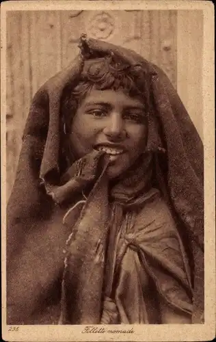 Ak Fillette nomade, Araberin, Maghreb, Portrait