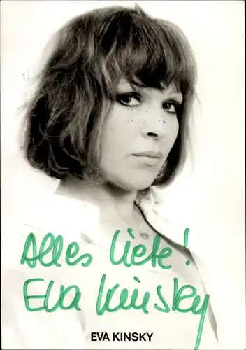 Ak Schauspielerin Eva Kinsky, Portrait, Autogramm