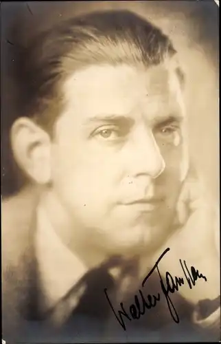 Foto Ak Schauspieler Walter Janssen, Portrait, Autogramm