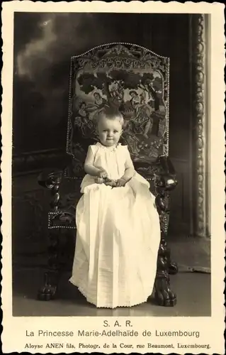Ak Prinzessin Maria Adelheid von Luxemburg, Portrait