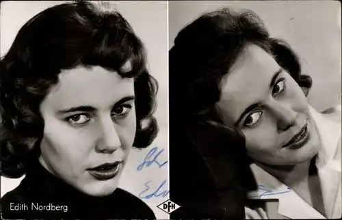 Ak Schauspielerin Edith Nordberg, Nachtschwester Ingeborg, Portrait, Autogramm