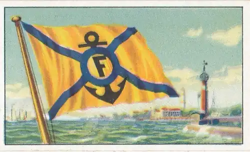 Sammelbild Reedereiflaggen der Welthandelsflotte, Bild 33 Deutschland, Hugo Ferdinand Rostock